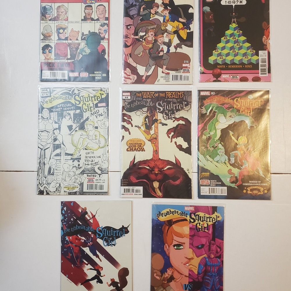 Marvel Comics The Unbeatable Squirrel Girl comic book run lot of 8 books NM